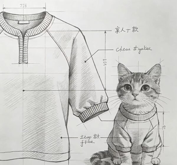 Luxury Pet Outfit Design Sketches - Personalized Concepts (Manufacturing Excluded)