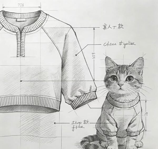 Luxury Pet Outfit Design Sketches - Personalized Concepts (Manufacturing Excluded)