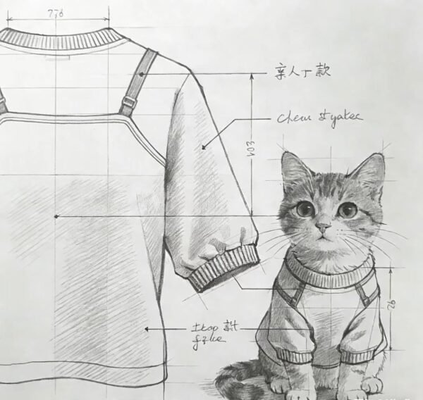 Luxury Pet Outfit Design Sketches - Personalized Concepts (Manufacturing Excluded)