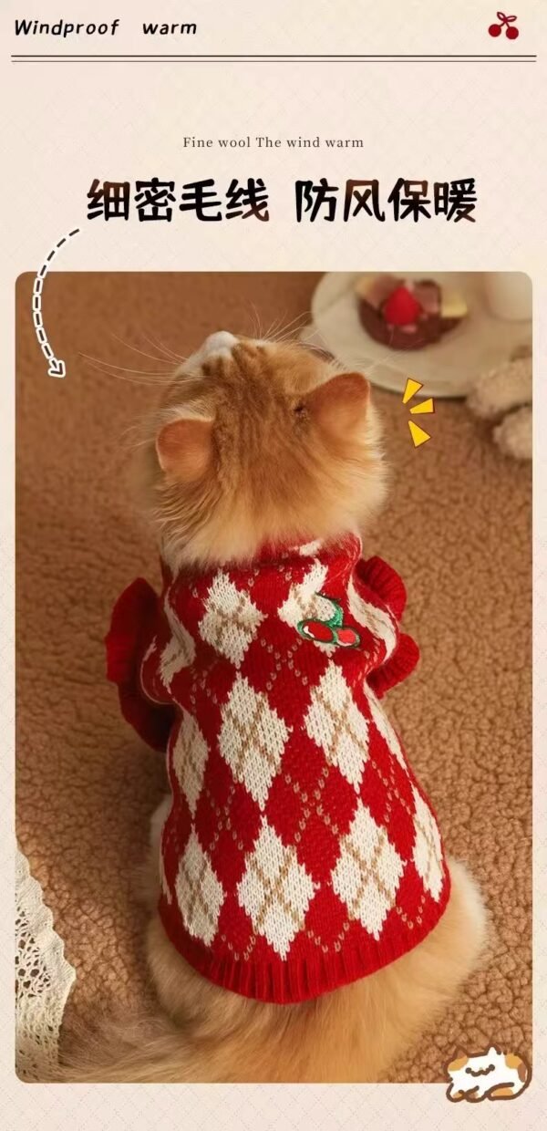 European Style Knitted Pet Sweater – Cozy Winter Clothing for Cats and Small Dogs