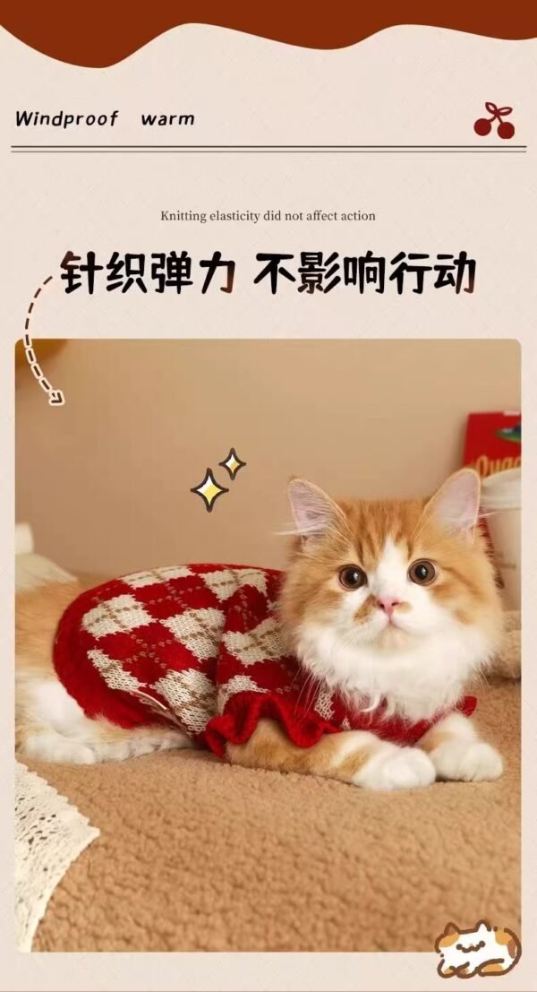 European Style Knitted Pet Sweater – Cozy Winter Clothing for Cats and Small Dogs