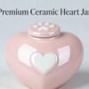 Heart & Paw Cat Memorial Keepsake Box – Pink Ceramic Pet Memory Urn