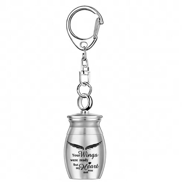 Mini Cremation Urn Keychain – Memorial Keepsake for Ashes