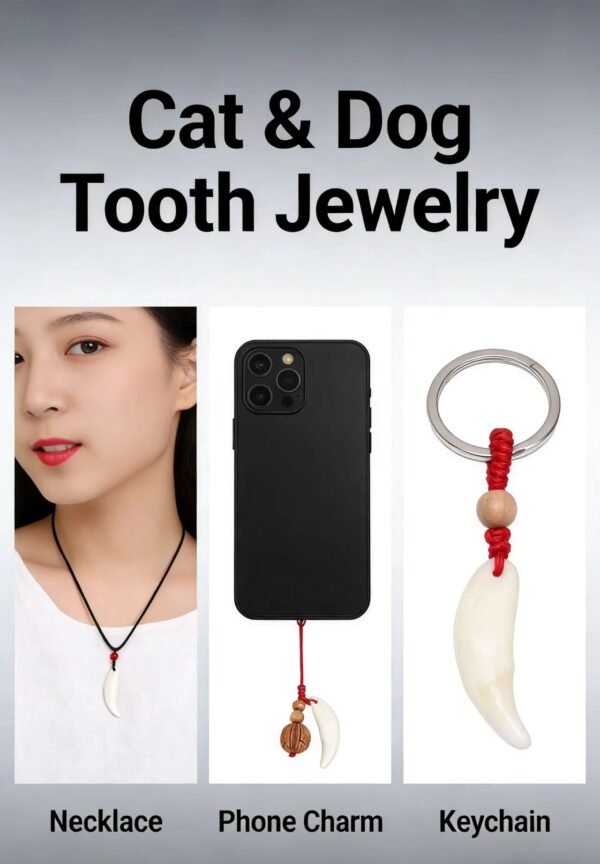 Pet hair and teeth permanent keepsake pendant