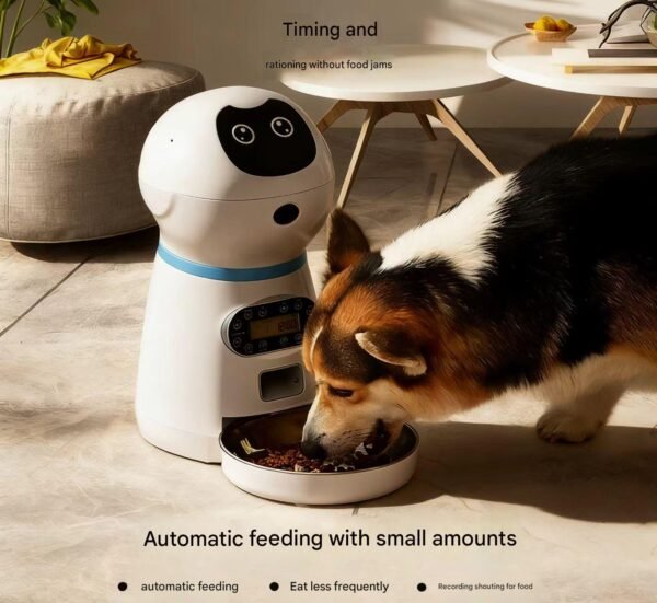 Smart Automatic Pet Feeder for Cats & Dogs – Timed Portion Control with Voice Recording
