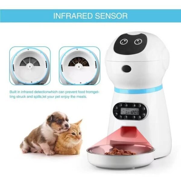 Smart Automatic Pet Feeder for Cats & Dogs – Timed Portion Control with Voice Recording